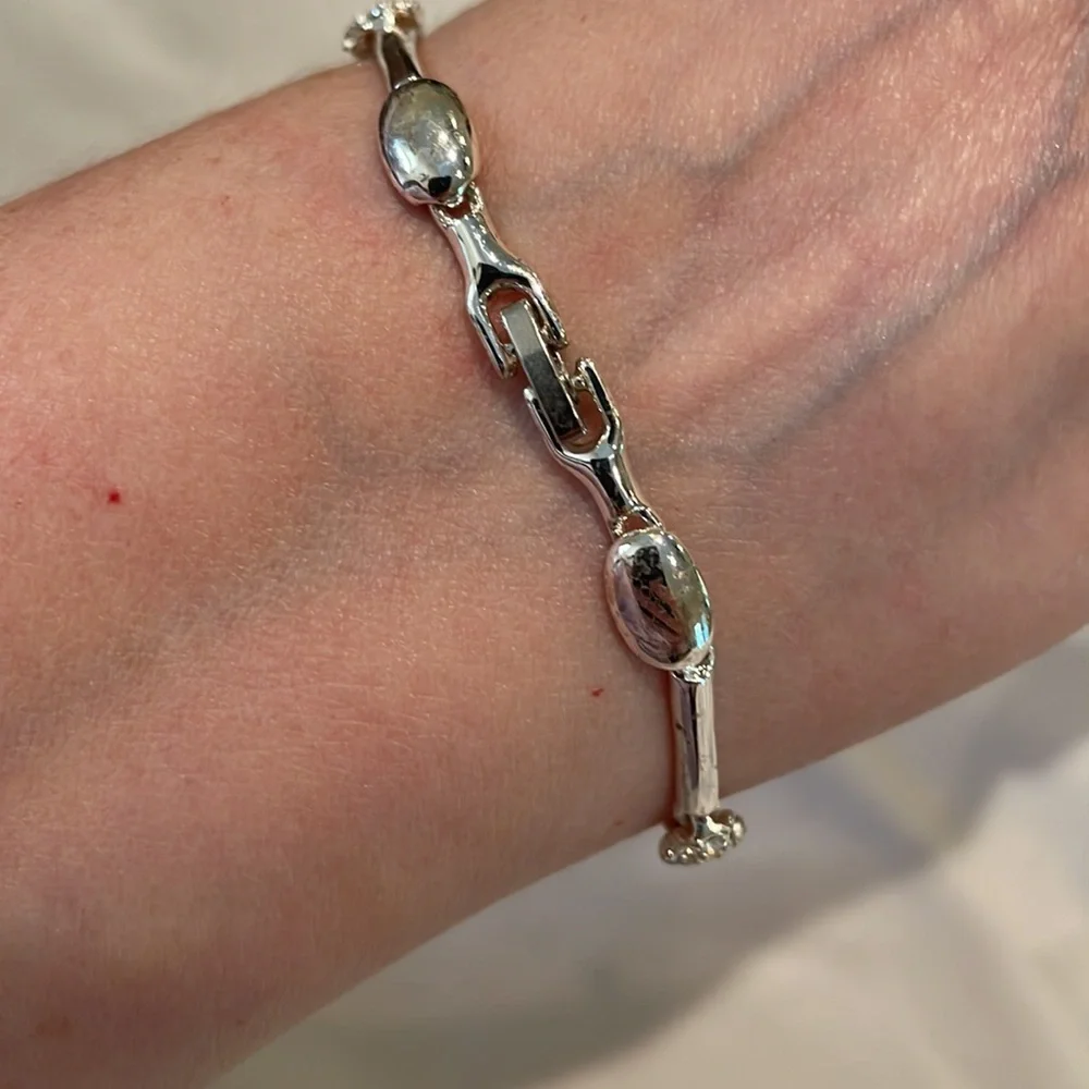 Gorgeous Silver Tone Crystal Bracelet
